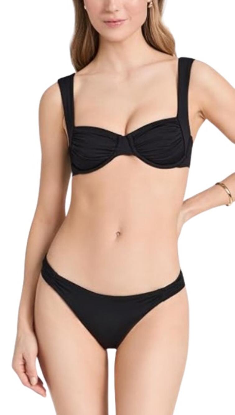 L*SPACE Women's Stella and Rocky Bikini Set Small Black Adjustable NWT